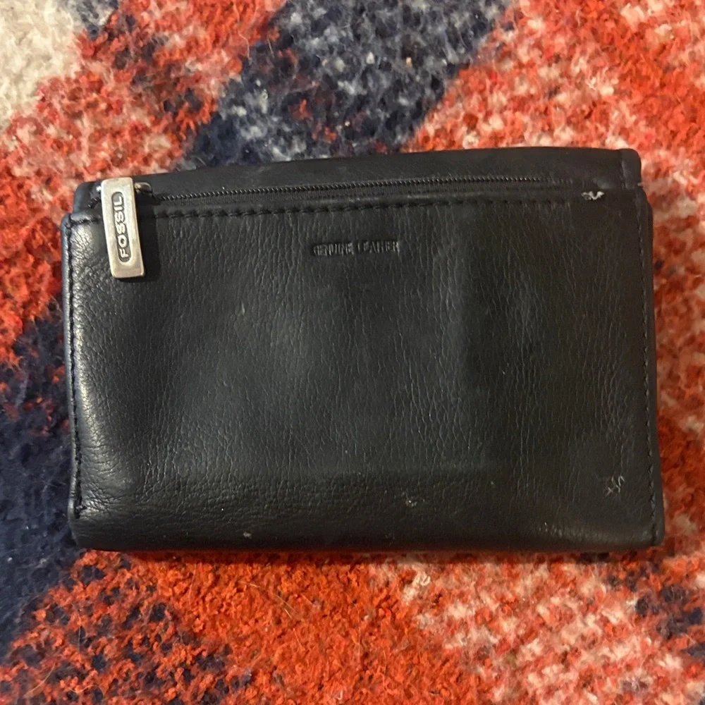 Fossil Black Leather Wallet‎